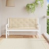 vidaXL Beige Garden Bench Cushions 2 pcs - Oxford Fabric, Water-Resistant, Indoor/Outdoor Seating Pads 59.1"x19.7"x2.8" - 2 of 4