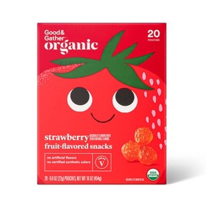 Organic Strawberry Fruit Snacks - 20ct - Good & Gather™ - 1 of 4