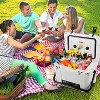 Portable Hard Cooler Box, 5-Day Ice Retention, Insulated Ice Chest with Heavy-Duty Handle, Leak-Proof Drain & Secure Latches for Camping, Fishing - 3 of 4