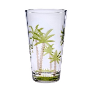 Dexmalle Palm Tree Design Acrylic Glasses Drinking Set of 4 Hi Ball - 1 of 4