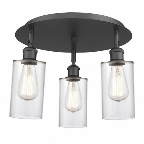 Innovations Lighting Clymer 3 - Light Flush Mount In Matte Black : Target