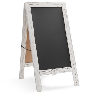Casafield 40" x 20" A Frame Chalkboard Sign, Double-Sided Magnetic Wooden Menu Board for Cafés, Restaurants, Sandwich Shops, Sidewalks, and Weddings - 1 of 4