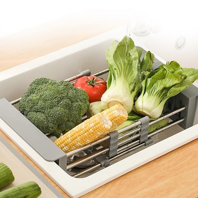 Stainless Steel Adjustable Over Sink Dish Drying Rack