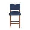 Comfort Pointe Bonito Counter Height Barstool Navy Blue: Upholstered Faux Leather, Wood Legs, Foam Fill - 4 of 4