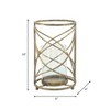 Metal Hurricane Candle Holder - Contemporary Rustic Votive Candle Tealight Holder - Decorative Home Decor Accent - Centerpiece Wedding Decor - 4 of 4