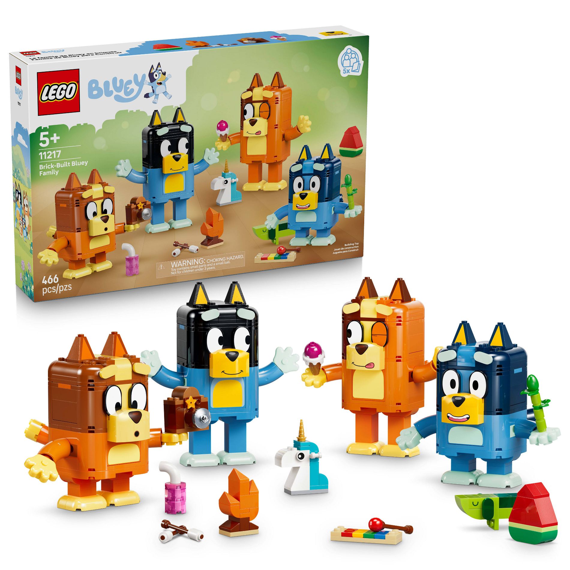 LEGO Bluey Brick-Built Bluey Family 11217