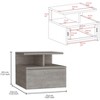 FONTOI Floating Nightstand with Drawer&Open Top Shelves, End Table for Living Room, Bedroom - 3 of 4