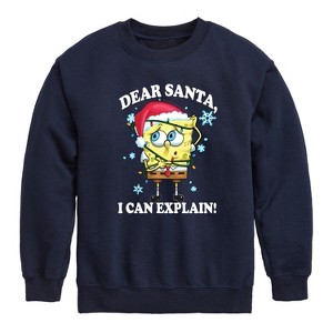 Boys' - SpongeBob SquarePants - Dear Santa Graphic Long Sleeve Fleece Sweatshirt - 1 of 4