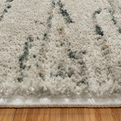 Kosmas Multi-Color Abstract Polyester Shag Area Rug 8' x 10'