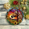 Sunset Horse and Sunflowers Ornament, Breathtaking Gift for Horse Lovers| OrnamentallyYou - 4 of 4