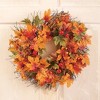 Collections Etc Berry and Autumn Leaves Twig Wreath - 2 of 2