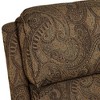 Kensington Hill Beaumont Warm Brown Paisley Patterned Fabric Recliner Chair Comfortable Push Manual Reclining Footrest for Bedroom Living Room Reading - 3 of 4
