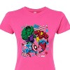 Women's - Marvel - Avengers America Stickers Style Fitted Graphic T-Shirt - 2 of 3