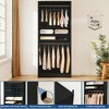 Besiost 36" Wooden Closet Organizer with Adjustable Shelves, Freestanding Wardrobe with Hanging Rails - 3 of 4