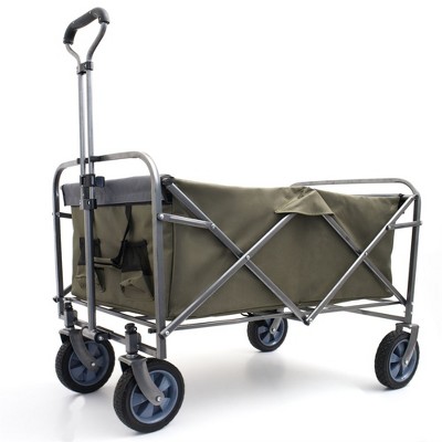 Collapsible Foldable Wagon, Portable Collapsible Wagon Carts, Beach Large Capacity Heavy Duty Folding Wagon For Sports, Shopping, Camping, Hiking