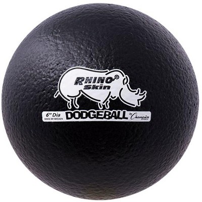 Champion Sports 6 in Rhino Skin Dodgeball, Black