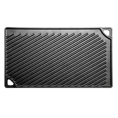  Lodge LDP3 Cast Iron Rectangular Reversible Grill/Griddle,  9.5-inch x 16.75-inch, Black: Home & Kitchen