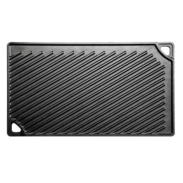 Lodge 16.75" x 9.5" Cast Iron Reversible Griddle: Preseasoned, Even-Heating, Nonstick, Induction & Oven Safe Grill Pan, 1 of 3