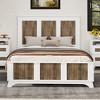 NicBex Farmhouse Wooden Full/Queen Platform Bed Frame with High Headboard and Footboard,Solid Wood Slats Support,No Box Spring Needed,Easy Assembly - 2 of 4