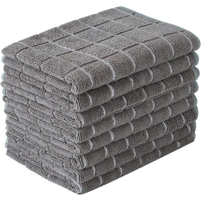 8-Pack Microfiber Dish Towels, Soft Super Absorbent and Lint Free Kitchen Towels, 26 x 18 Inch Lattice Design