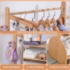 Acoinel Bamboo Kids Clothing Rack with Adjustable Rods - 3 of 4