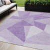 Lilac And Purple Geometric Washable Indoor Outdoor Area Rug - 2 of 4