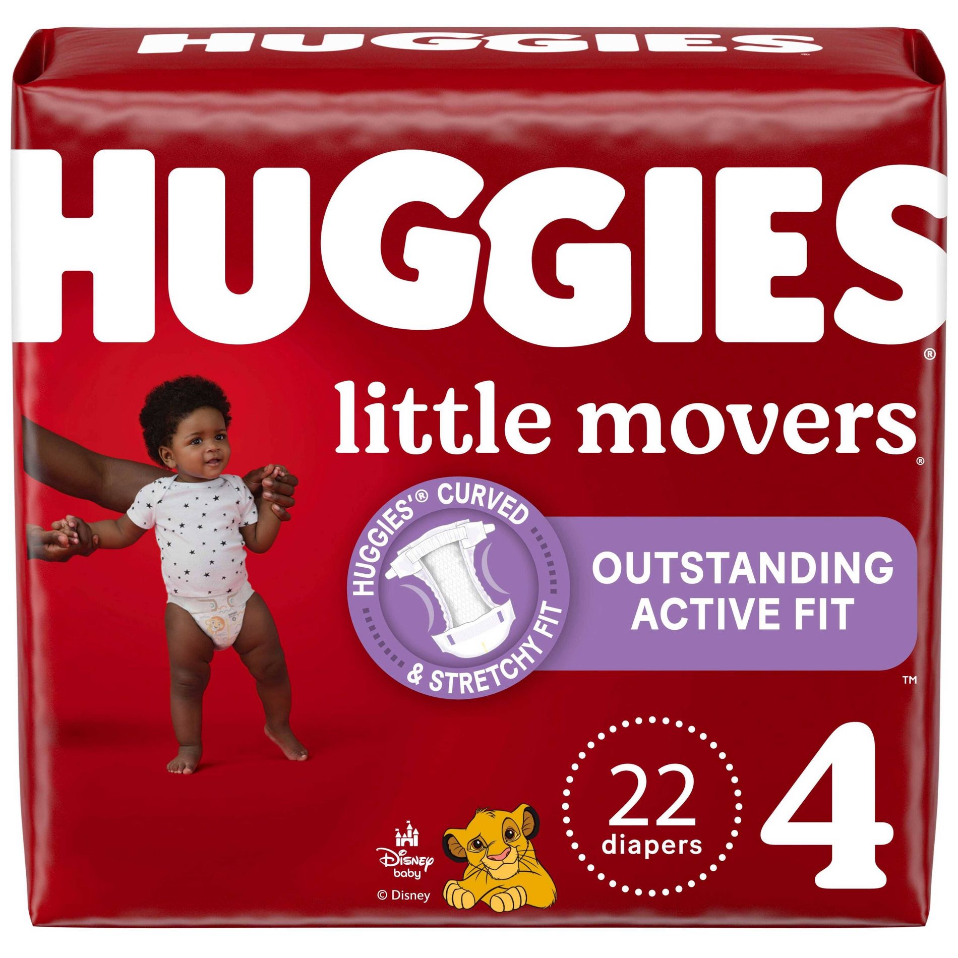 Huggies Little Movers Diapers - Size 4 - 22ct