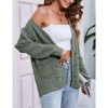 Women's Lightweight Crochet Cardigan Long Sleeve Hollow Out Kint Sweaters - 3 of 4