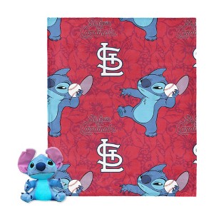MLB Strike Stitch Hugger Pillow & Silk Touch Throw Blanket Set 40x50 Inches - 1 of 4