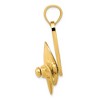 Black Bow Jewelry 14k Yellow Gold Three Blade Spinning Propeller Pendant - 2 of 4