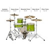 PDP by DW New Yorker 4-Piece Shell Pack With 16" Bass Drum Electric Green Sparkle - 2 of 4