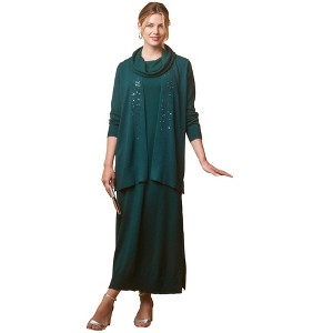 Jessica London Women's Plus Size 2-Piece Sweater Dress