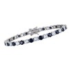 Designs By Gioelli Sterling Silver Created Blue And White Sapphire Bracelet - 3 of 3