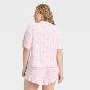 Women's Pointelle Notch Collar Shirt and Shorts Pajama Set - Wild Fable™ - 2 of 3