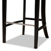 2pc Chloe Velvet Upholstered and Wood Barstool Set Dark Gray - Baxton Studio - 4 of 4