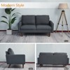 Linen Sofa Modern Couch Comfy Loveseat with Wooden Legs for Living Room, Bedroom, Office - 3 of 4