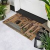 Northlight Natural Coir Brown and Green Italian Patio Design Doormat 18" x 30" - 2 of 4