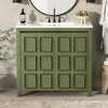 KWPZQEB Bathroom Vanity with Ceramic Basin, Undermount Vanity Sink Cabinet with 2 Doors and Adjustable Shelf, Wooden Cabinet with Sink - 3 of 4