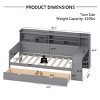 Wooden Daybed with Storage Drawers, Shelves and Built-In Study Desk, Space-Saving Multi-Functional Bed for Kids Room-Cuddlewood - 4 of 4