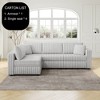 106.3'' Acrylic Imitation Rabbit Plush L-Shaped Sectional 4-Person Sofa with Built-In Storage and Matching Throw Pillows - 2 of 4
