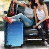 FURNIinspire Bag And Luggage Sets Hard Shell 3 Piece Gradient Color Expandable Suitcase With Spinner Wheels And TSA Lock, Blue, 20" 24" 28" - 2 of 4