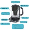 Aqua Optima Electric Kettle with Water Filter, Fast Boil, 1.7L Glass Tea Kettle, Variable Temp, Auto Shut-Off, Boil-Dry Protection, BPA Free, Black - 3 of 4