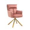 Mid Century Modern Accent Chair, Accent Chair With Metal Frame And Legs, Curved Backrest, High-density Sponge - 3 of 4
