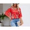 Women's Casual 3/4 Ruffled Sleeve Chiffon Blouse Tops for Women - 3 of 4