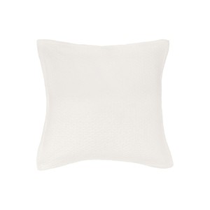 EY Essentials 26" x 26" Pernille Ivory Cotton Euro Sham - Machine Washable - 1 of 4
