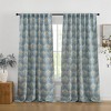 HLC.ME Messina Paisley Damask Back Tab Rod Pocket - Light Reducing Window Curtain Panels, Set of 2 - 2 of 4