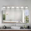 DOMETOUR Modern Chrome LED Vanity Light, 6-Lights Wall Sconce for Bathroom and Mirror, Sleek Minimalist Design, Energy-Efficient, Easy to Install - 2 of 4