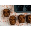 Trudeau 13.89" Silicone Jumbo Skulls Muffin Pan Black: Skull Mold, Nonstick, Dishwasher-Safe, Halloween Baking Pan - 2 of 4