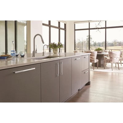 Polished Chrome Modern Cabinet Drawer Pull with Mounting Hardware