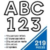 Carson Dellosa Education White with Black Trim Combo Pack EZ Letters, 219 Pieces Per Pack, 3 Packs - 3 of 4